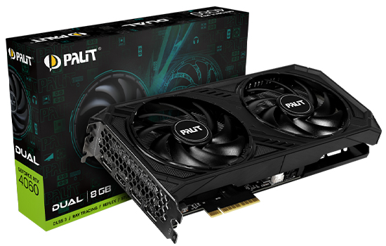 Placa de Vídeo Palit NVIDIA GeForce RTX 4060 Dual, 8GB, GDDR6